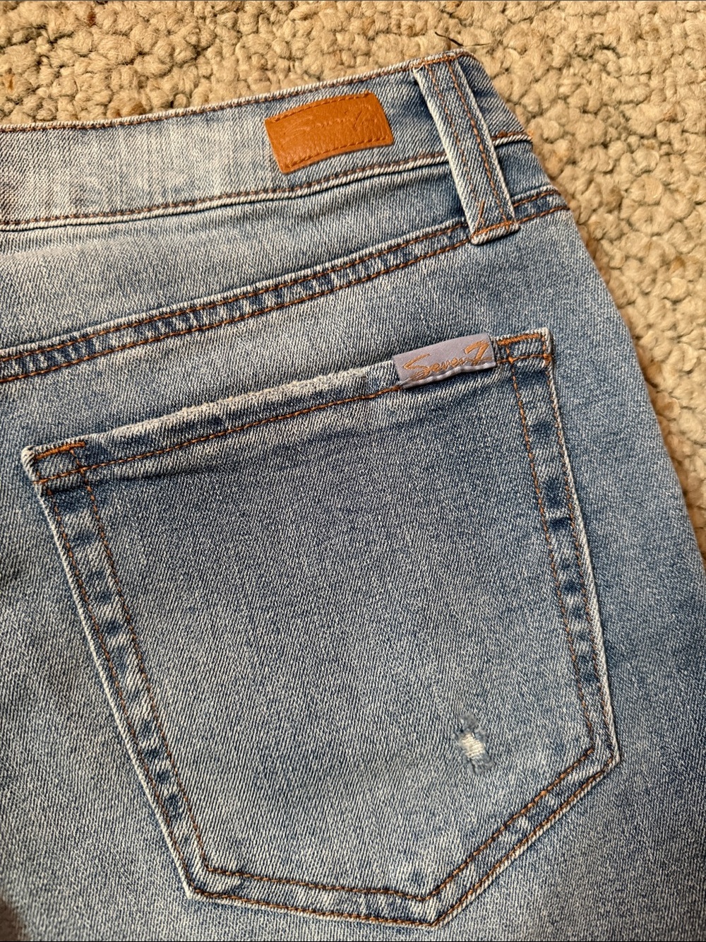 Seven7 Light Blue Distressed Denim Cutoff Shorts - Picture 5 of 8